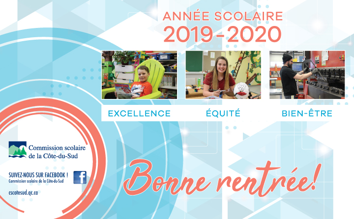 Année scolaire 2019-2020, c'est parti! - Centre de services scolaire de